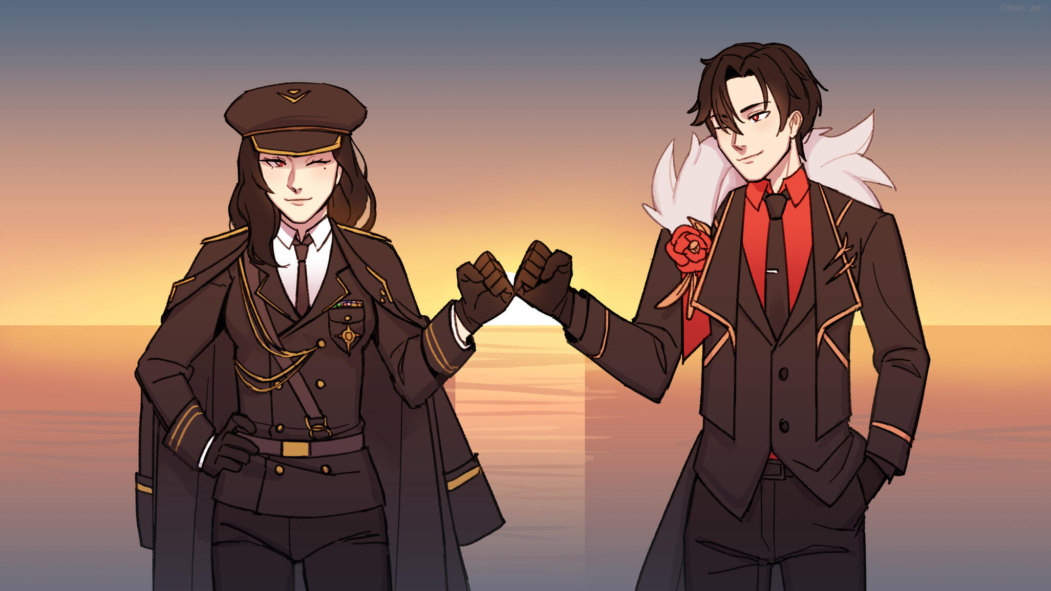 Style 1 Half Body + Additional Character = 126 usd